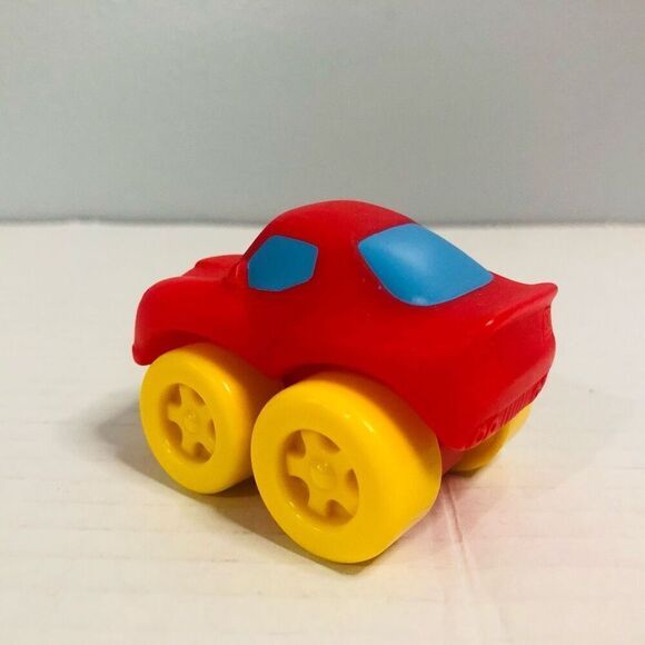 red car yellow wheels windshield eyes smile unmarked soft material 3 inch - Picture 3 of 6